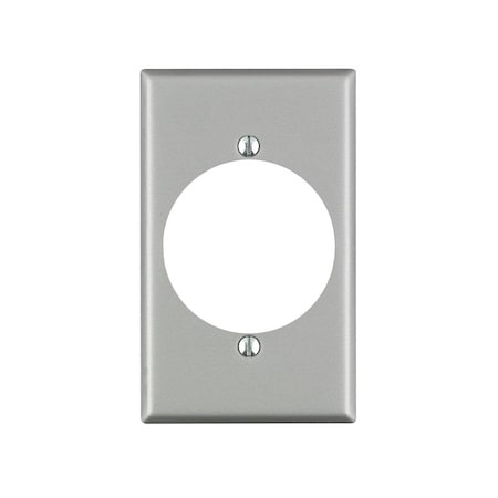 Leviton Leviton Silver 1 gang Aluminum Outlet Wall Plate 1 pk 04927-000